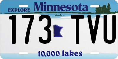 MN license plate 173TVU