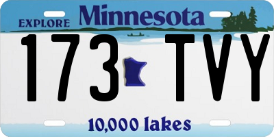 MN license plate 173TVY
