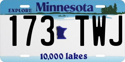 MN license plate 173TWJ