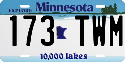 MN license plate 173TWM