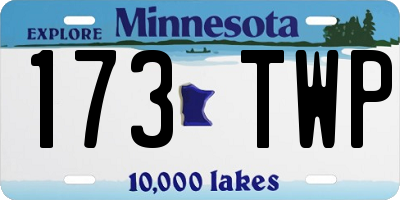 MN license plate 173TWP