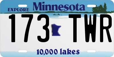 MN license plate 173TWR