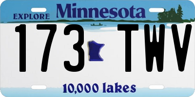 MN license plate 173TWV