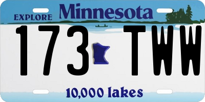 MN license plate 173TWW