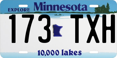 MN license plate 173TXH