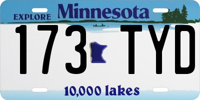 MN license plate 173TYD
