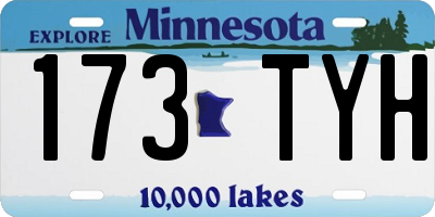 MN license plate 173TYH