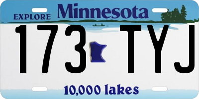 MN license plate 173TYJ