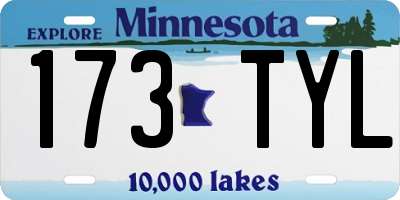 MN license plate 173TYL