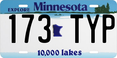 MN license plate 173TYP