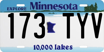 MN license plate 173TYV