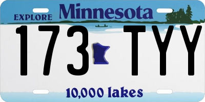 MN license plate 173TYY