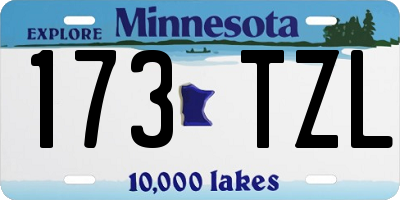 MN license plate 173TZL