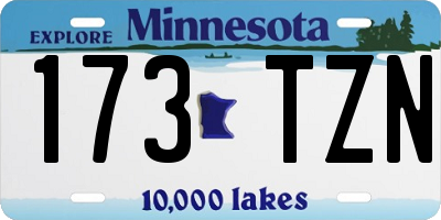 MN license plate 173TZN