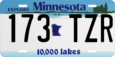 MN license plate 173TZR