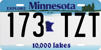 MN license plate 173TZT