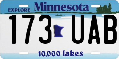 MN license plate 173UAB