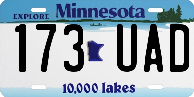 MN license plate 173UAD