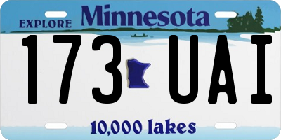MN license plate 173UAI