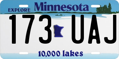 MN license plate 173UAJ