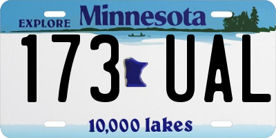 MN license plate 173UAL
