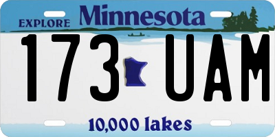 MN license plate 173UAM