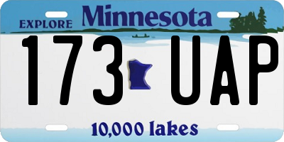 MN license plate 173UAP