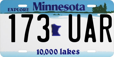 MN license plate 173UAR