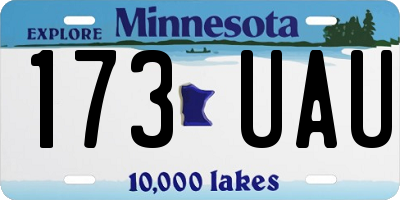 MN license plate 173UAU