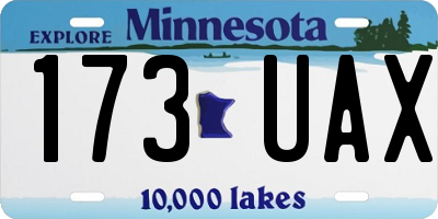 MN license plate 173UAX