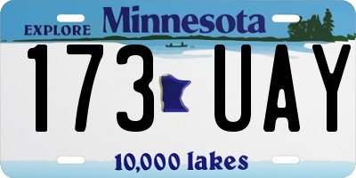 MN license plate 173UAY