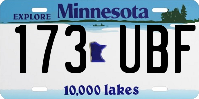 MN license plate 173UBF