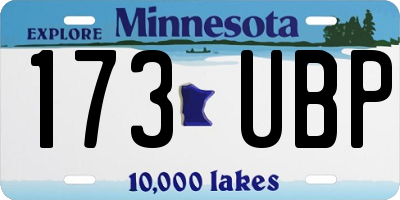 MN license plate 173UBP