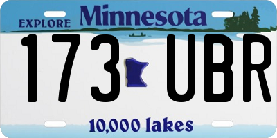 MN license plate 173UBR