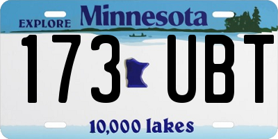 MN license plate 173UBT