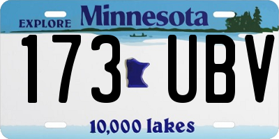 MN license plate 173UBV