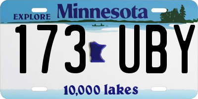 MN license plate 173UBY