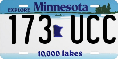 MN license plate 173UCC
