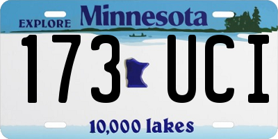 MN license plate 173UCI