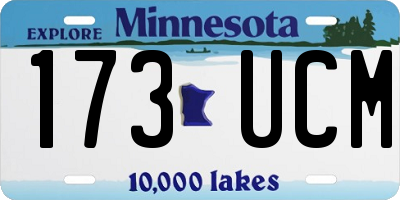 MN license plate 173UCM