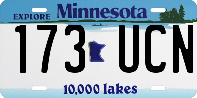 MN license plate 173UCN