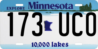 MN license plate 173UCO