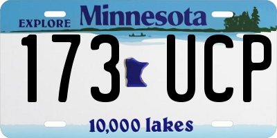 MN license plate 173UCP
