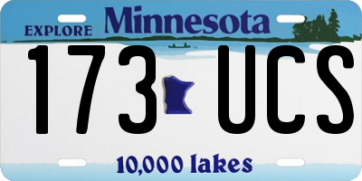 MN license plate 173UCS