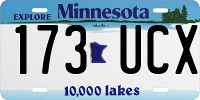 MN license plate 173UCX