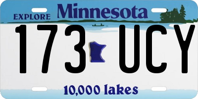 MN license plate 173UCY