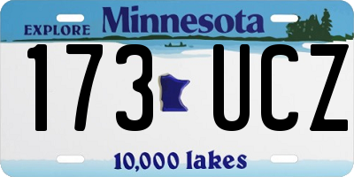 MN license plate 173UCZ