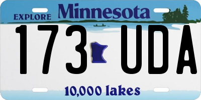 MN license plate 173UDA