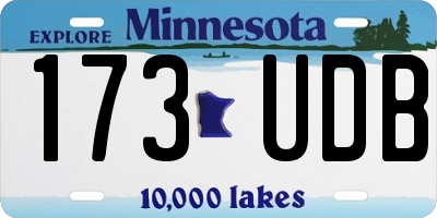 MN license plate 173UDB