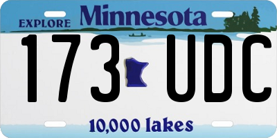 MN license plate 173UDC